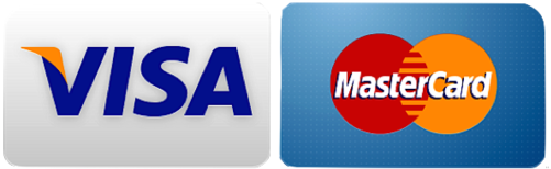 Visa and Mastercard logos